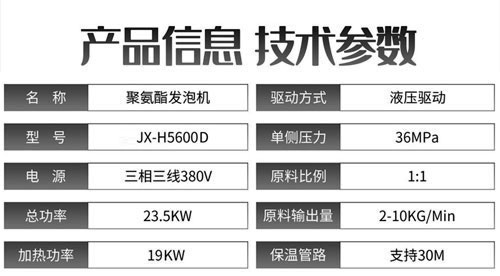 JX-H5600D液壓聚氨酯發(fā)泡機(jī)參數(shù) JX-H5600D液壓聚氨酯發(fā)泡機(jī)參數(shù)